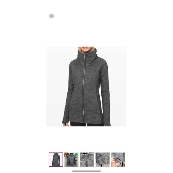 EXCELLENT LULULEMON RADIANT JACKET II HEATHERED CORE DARK GREY SIZE 6 - Picture 1 of 9